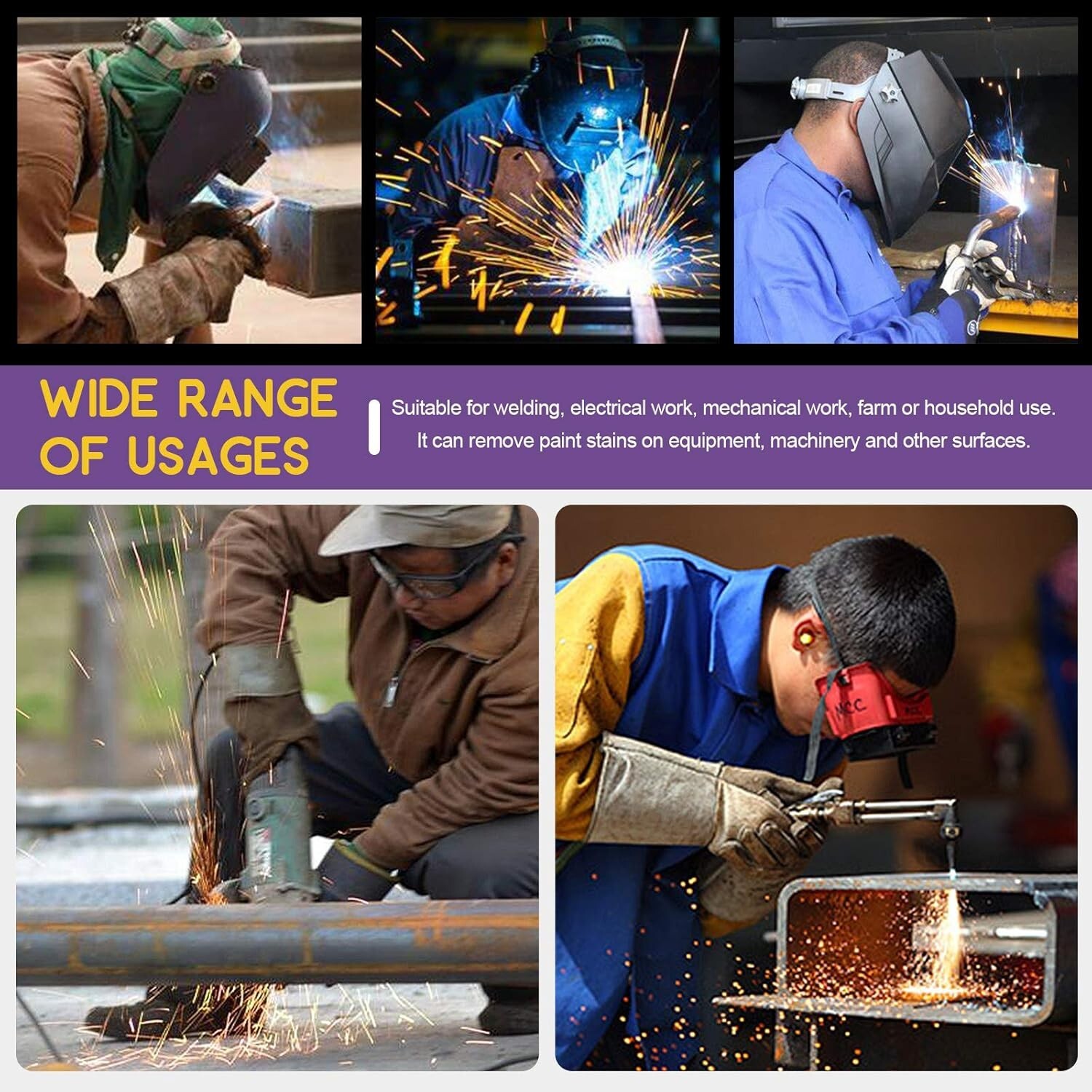 Welding Essentials Set: 10 Inch Brush, Chipping Hammer & Gloves for Efficiency