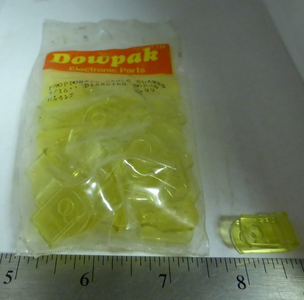 LOT OF PROPIONATE 3/16 INCH CABLE CLAMPS S
