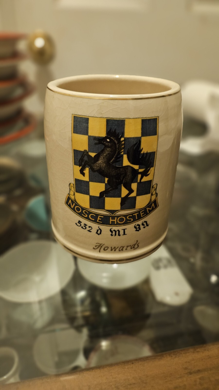 532nd Military Intelligence BTN DUI Large  Ceramic Large Mug By Wilhelm Rare