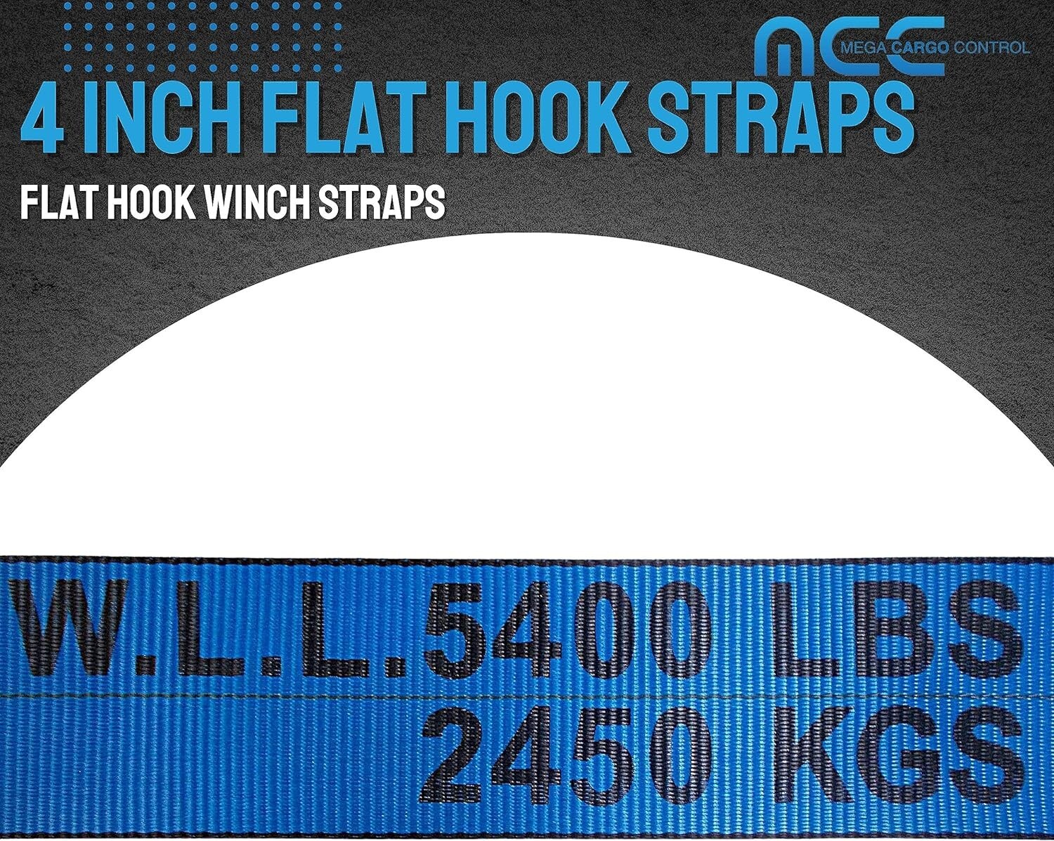 4 Pack 4" x 30' Winch Tie Down Strap w/ Flat Hook for Flatbed Truck Trailer Farm