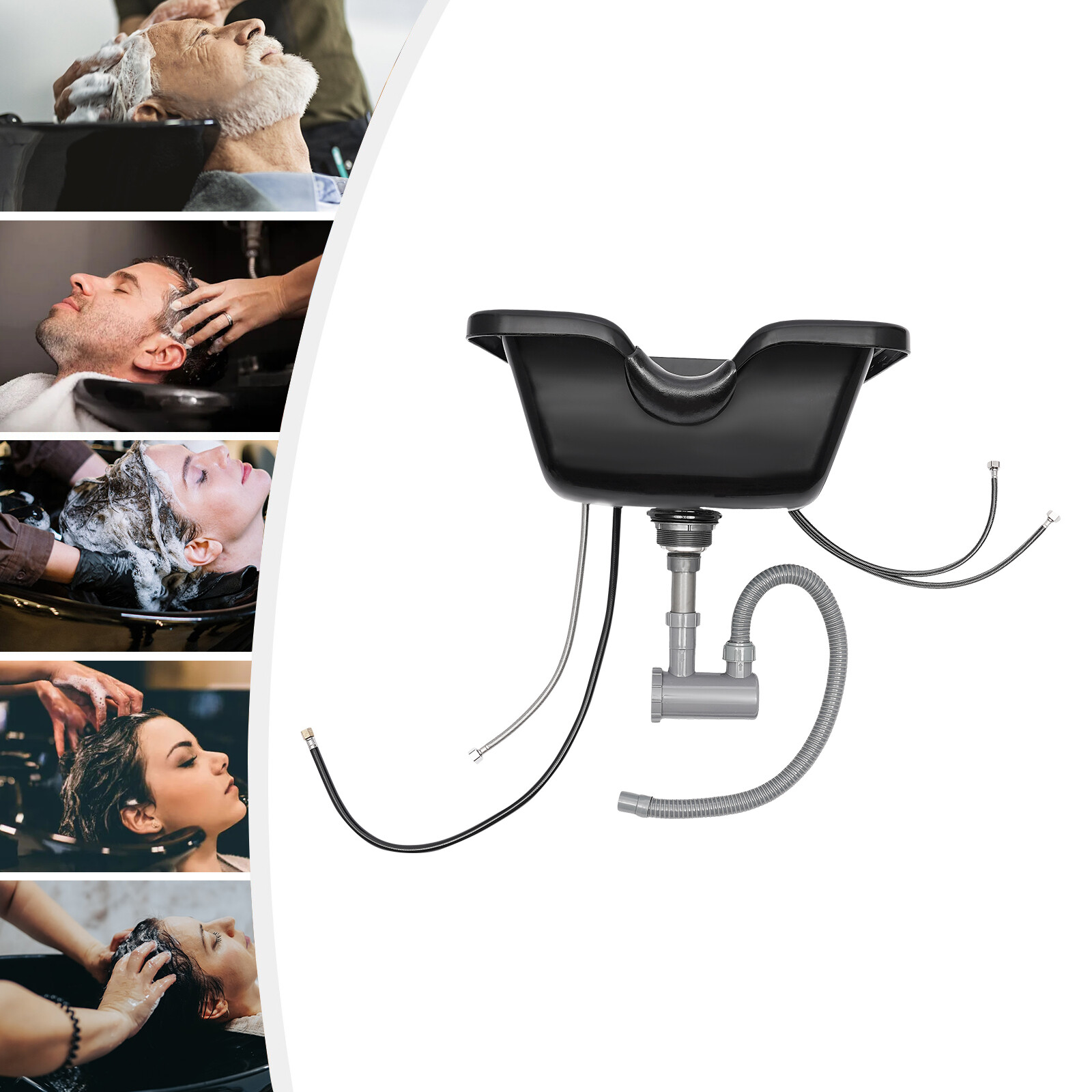 Deep ABS Bowl Backwash Sink Beauty Salon Barber Shop Hair Equipment Shampoo Bowl