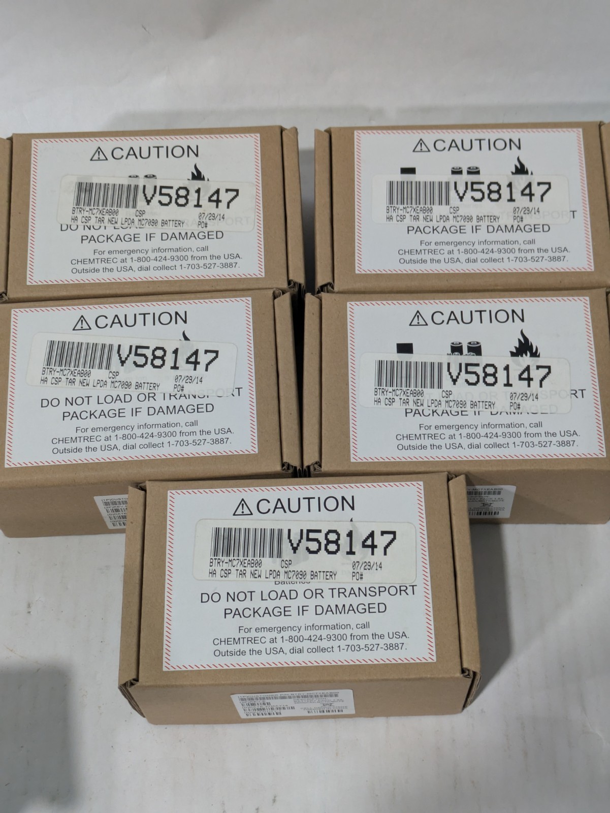 5 Pack NOS Genuine Motorola Symbol 82-71364-05 Battery MC70 MC75 3600mAh TESTED