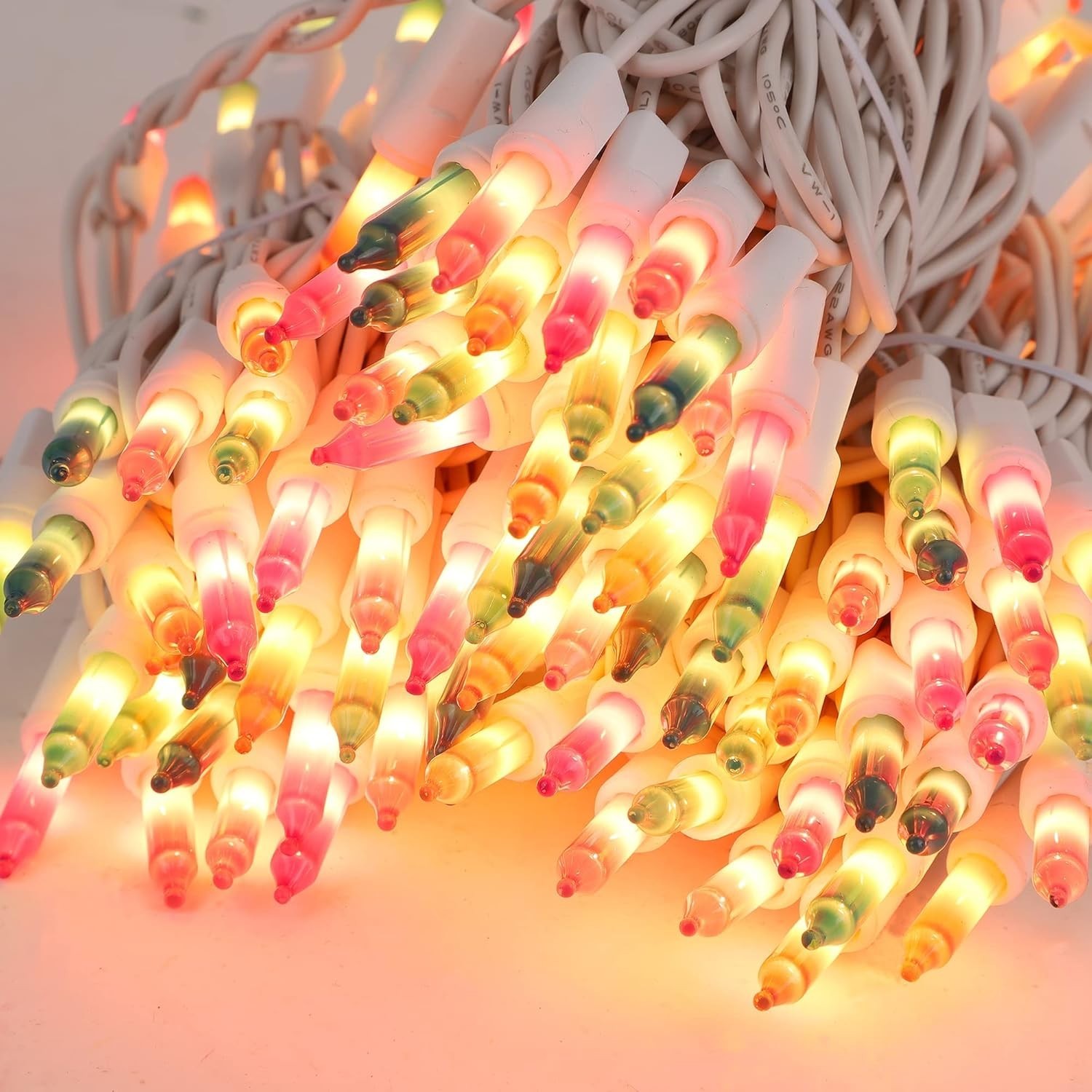 Easter String Lights 150 Count 33ft Green Wire Mini Fairy Lights Multicolor UL