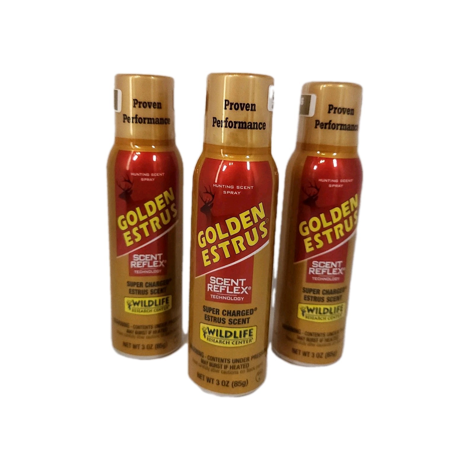Wildlife Research Center Golden Estrus Doe Estrous Spray 3 oz Set of 3 New