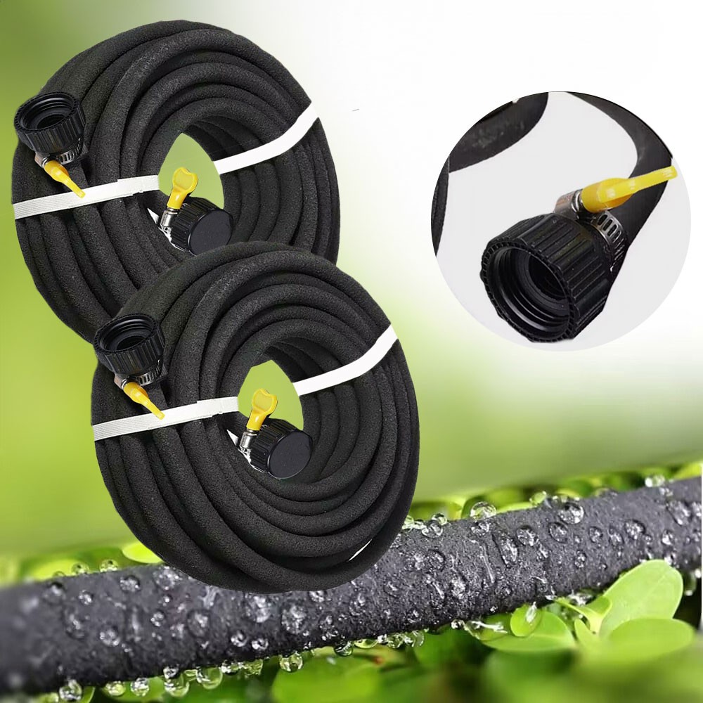 1/2" Thick Wall Soaker Hose 25/50/98FT Garden Irrigation Porous Watering Hose