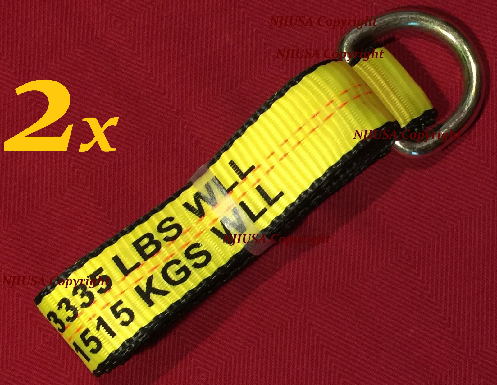 2X 8' Lasso Straps Wrecker Car Hauler Truck Tow Dolly Tire Wheel Tie Down Strap
