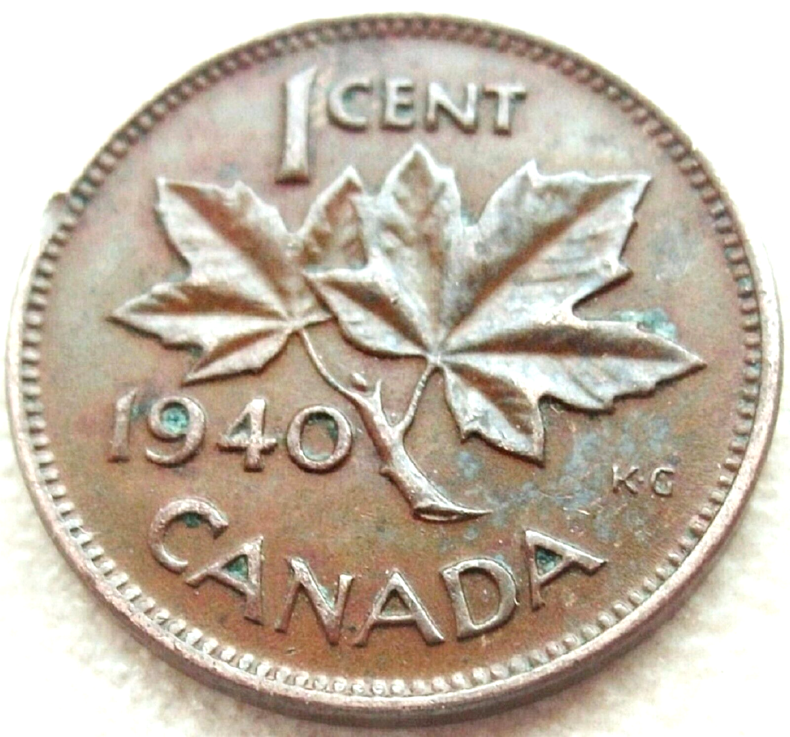 1940 CANADA ONE CENT GEORGE VI