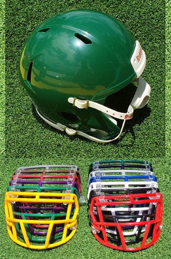 KELLY GREEN BLANK RIDDELL MINI FOOTBALL HELMET + MASK CHOICE FREE S&H!