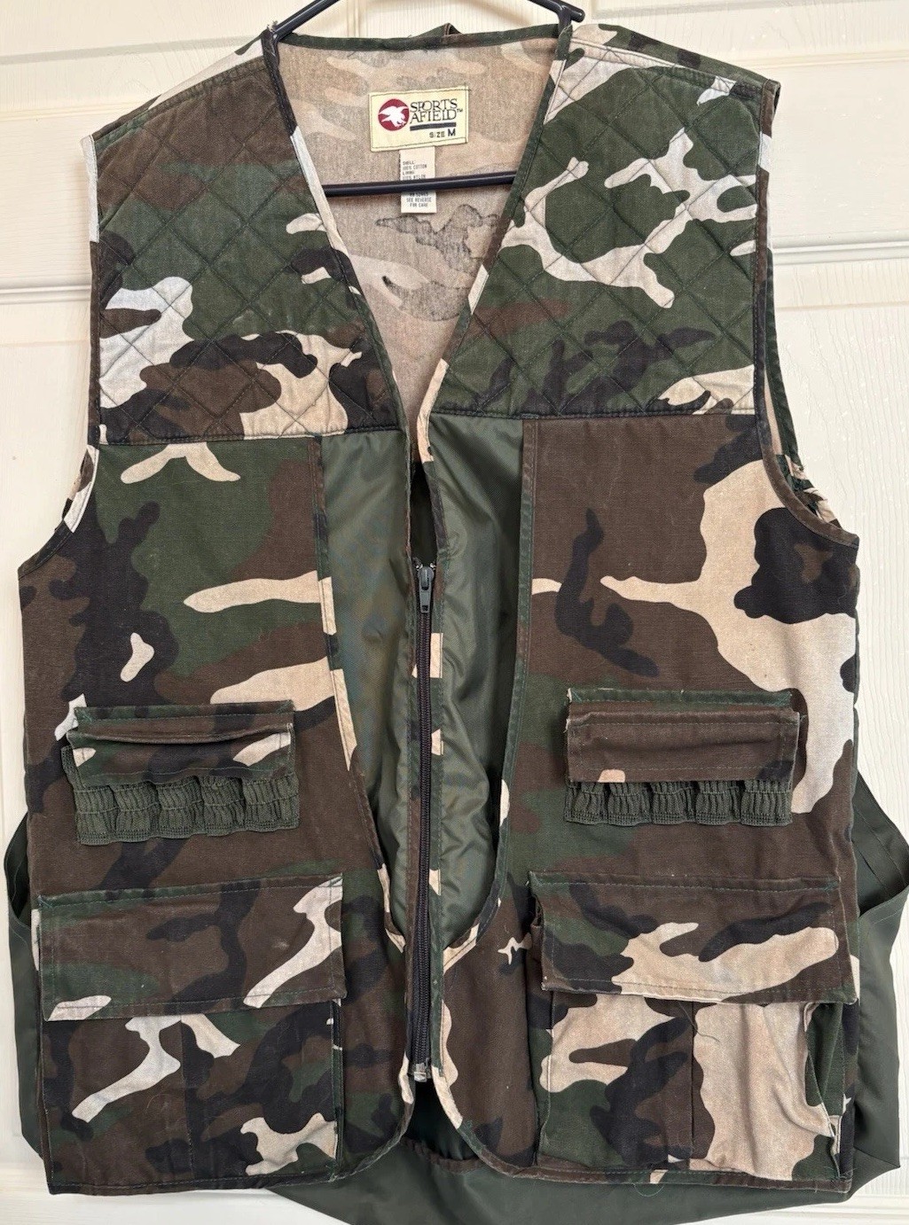 Sport’s Afield Hunting/Shooting Vest Men’s Medium Bird Pouch Ammo Loops Padded