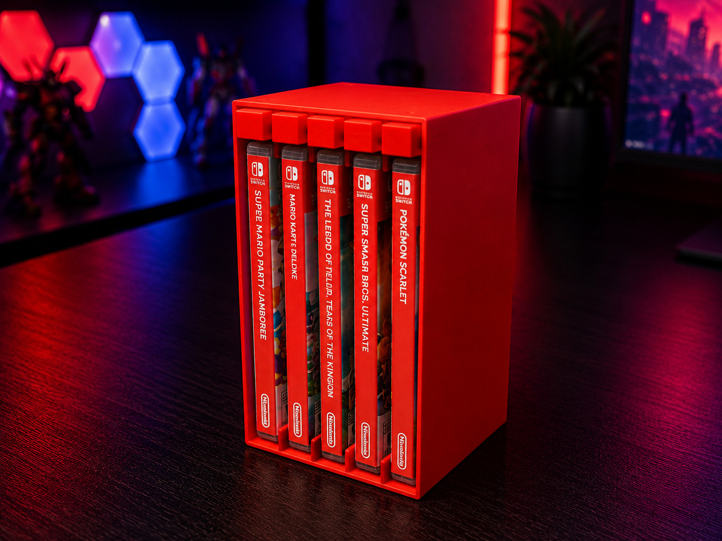 Nintendo Switch Game Holder – 5 Game Capacity | Ejection Mechanism