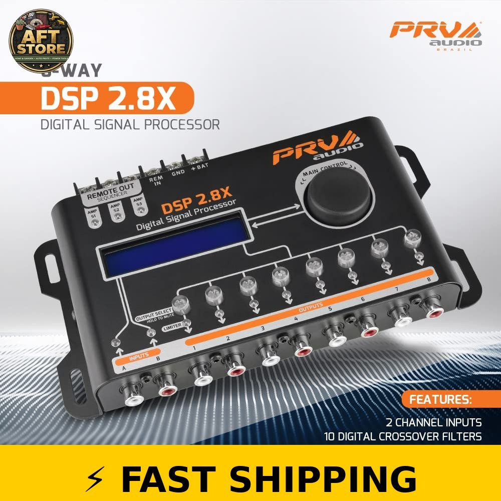 PRV AUDIO DSP 2.8X Digital Crossover & Equalizer - 8 Channel Processor