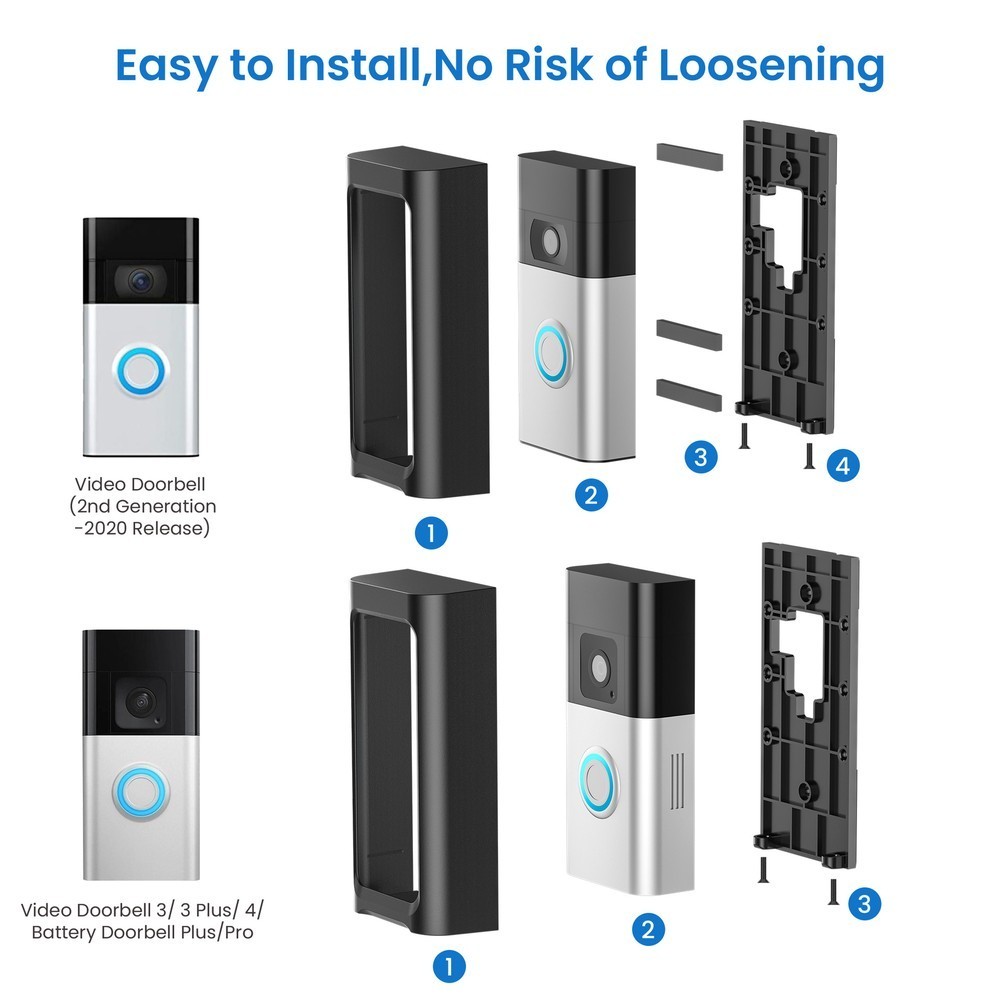 No Drill Mount Front Door Tool-free Binder Installation Screw Attachment Option