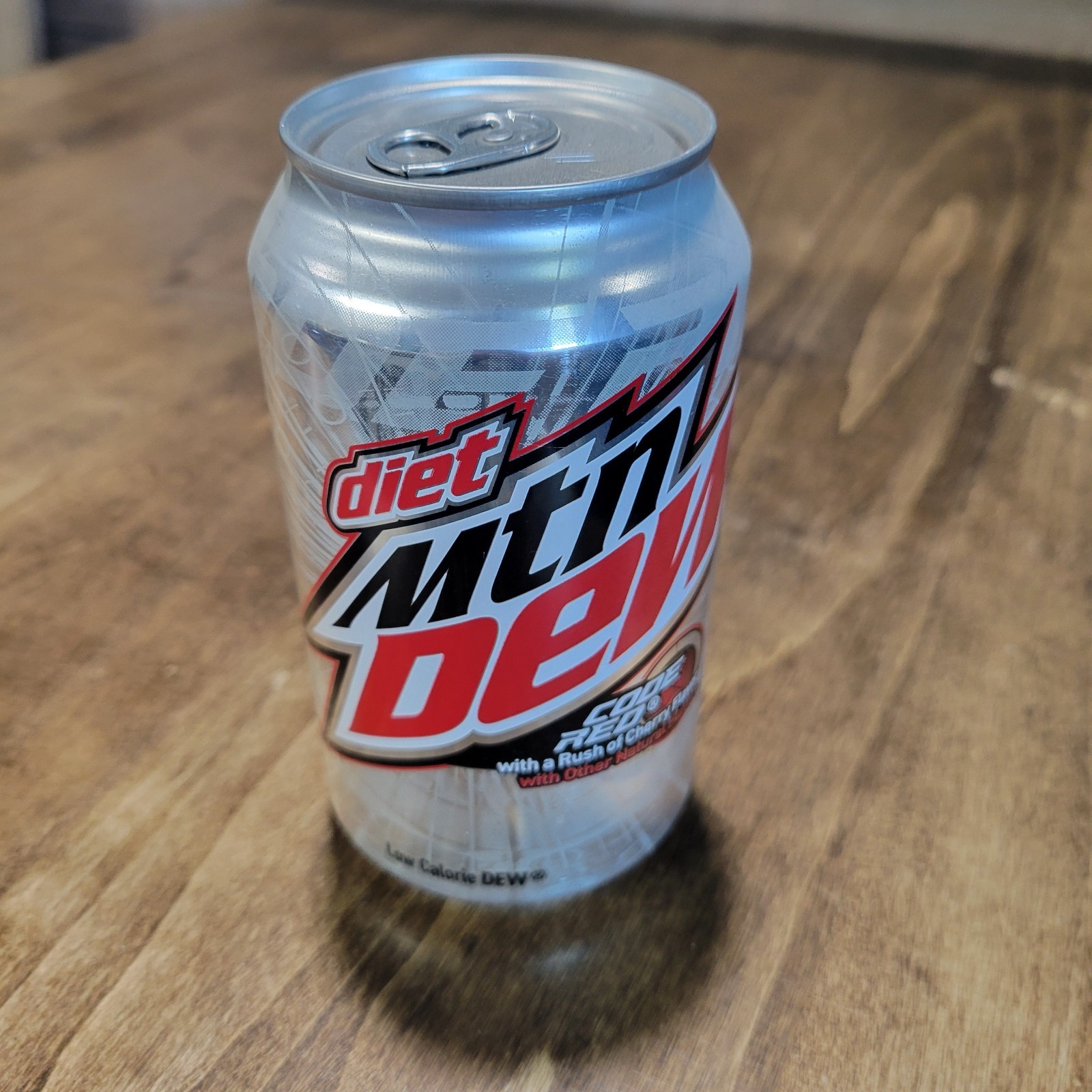 Diet Code Red Mountain Dew Can Bottom Drained