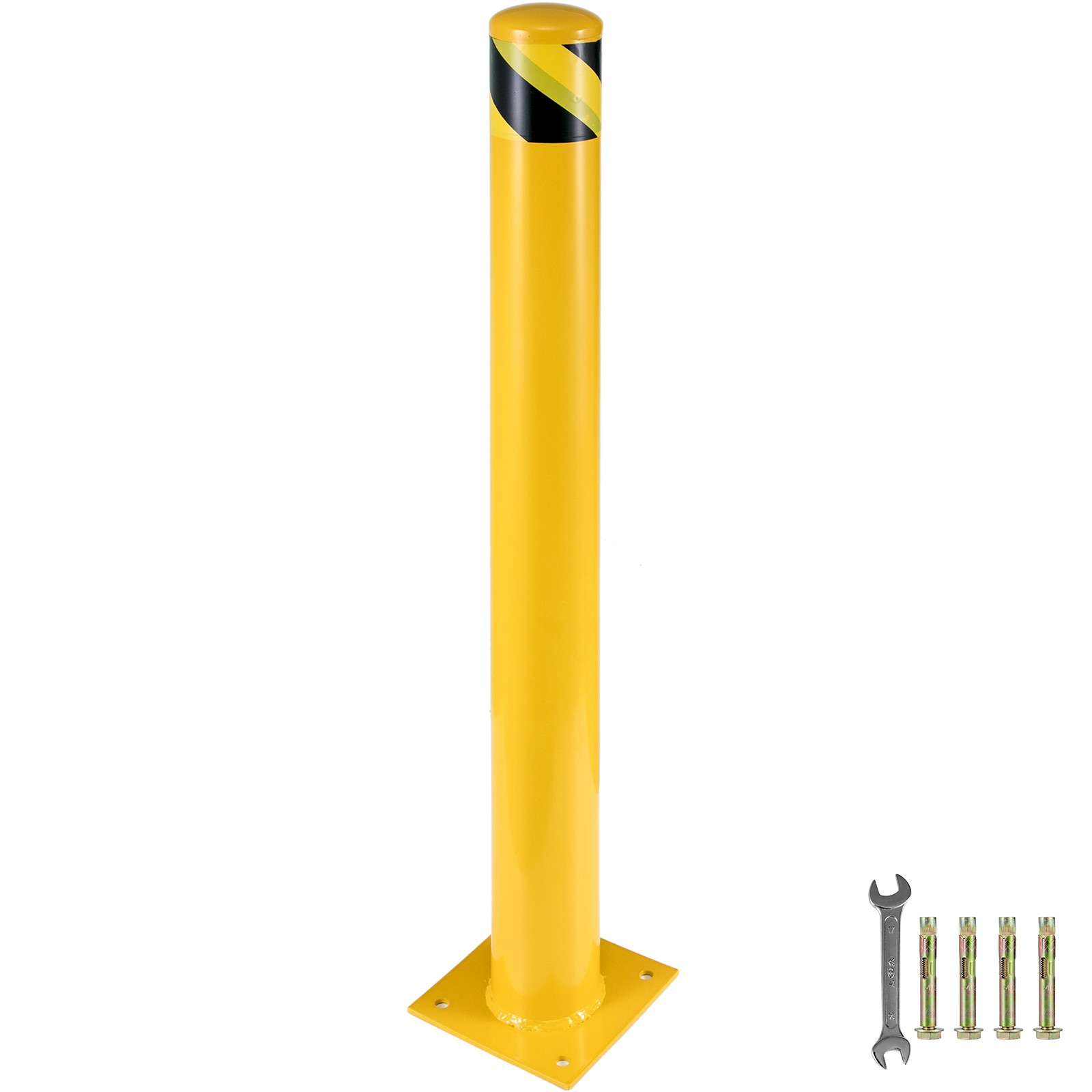 Safety Bollard 4.5/5.5"D Steel Post 24/36/42/48" Height Sidewalk Parking Barrier