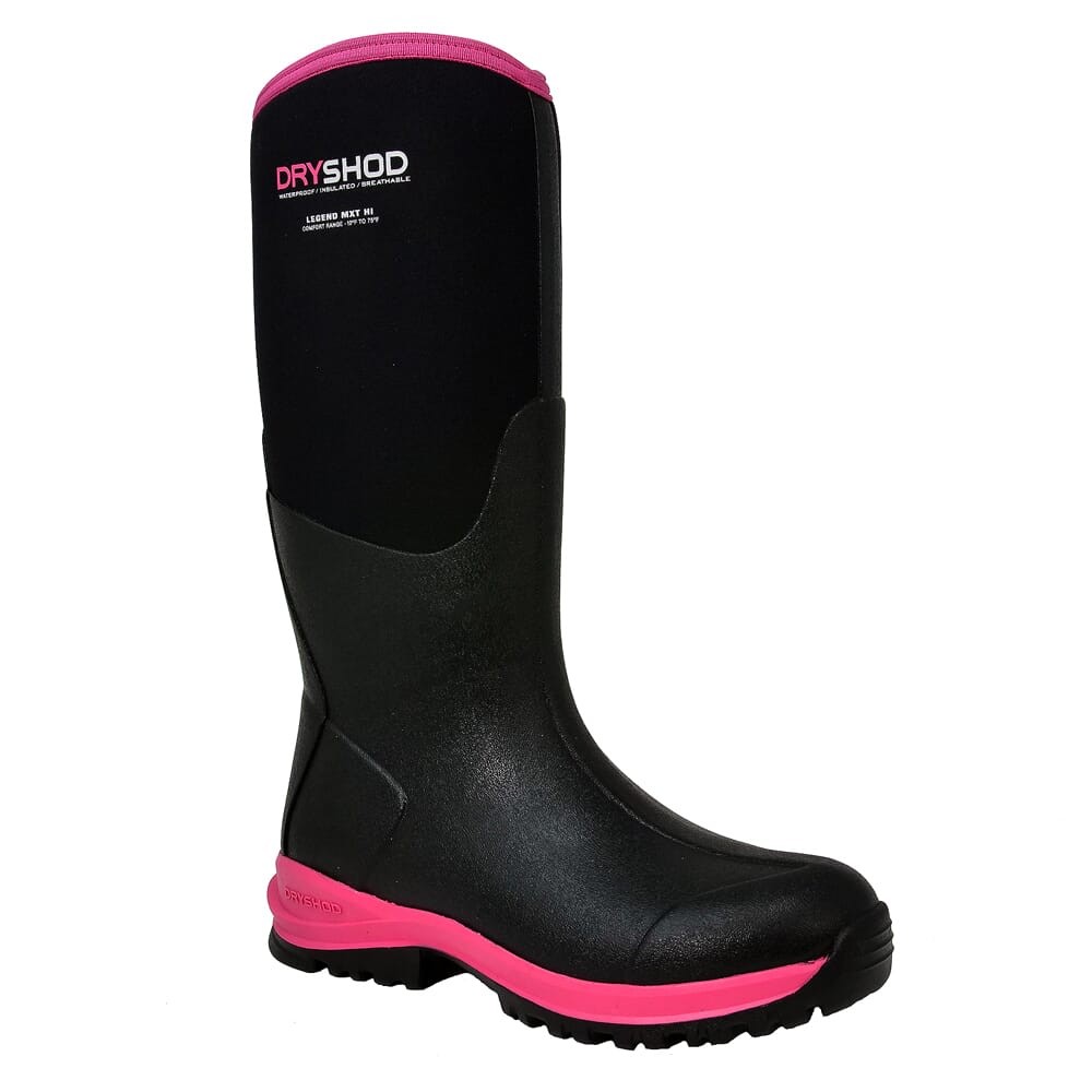 Dryshod Legend MXT Hi Waterproof Boots, Black/Pink, Women's (LGX-WH-BKPN-W): NEW