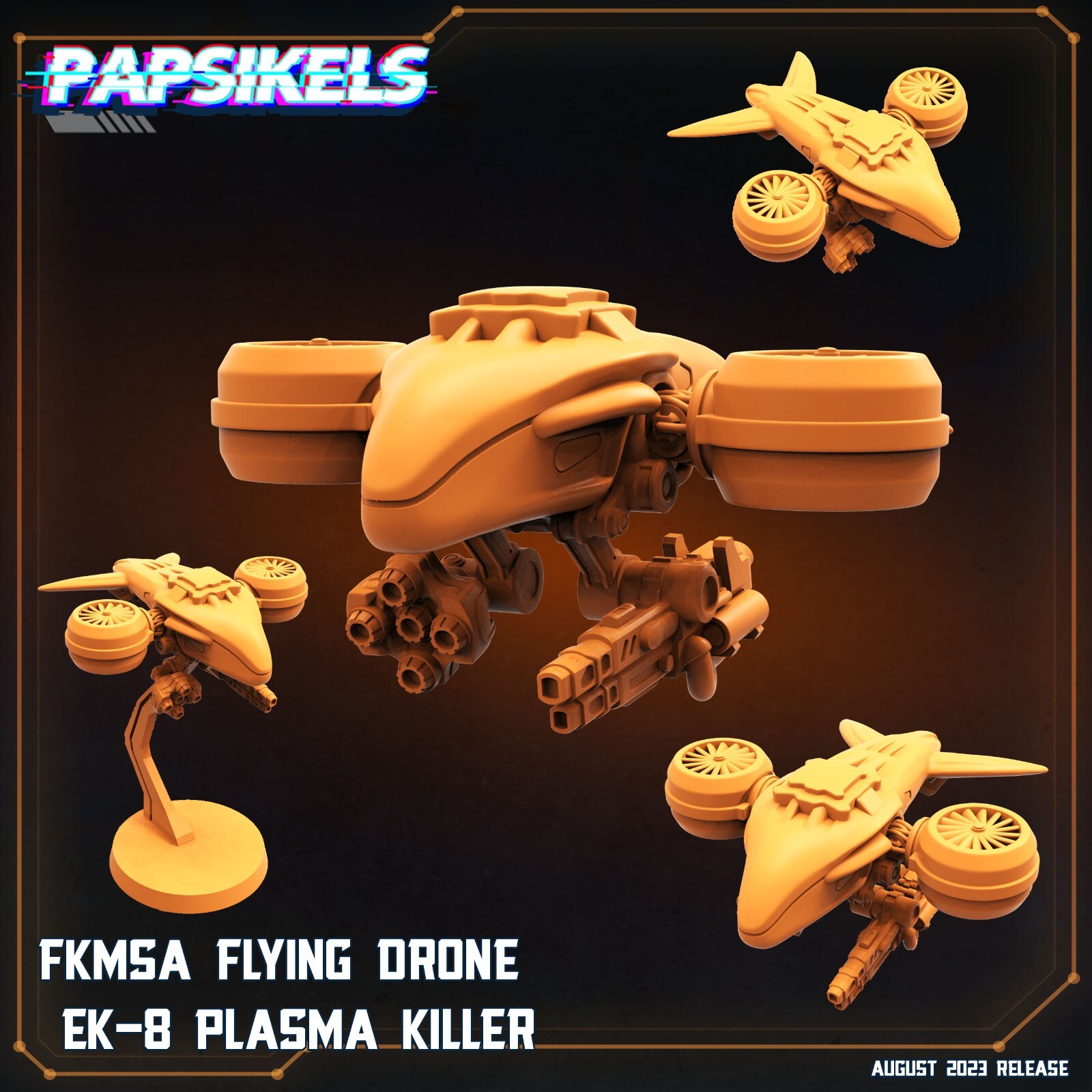 FKMSA Flying Drone EK-8 Plasma Killer Papsikels Miniature Terminator