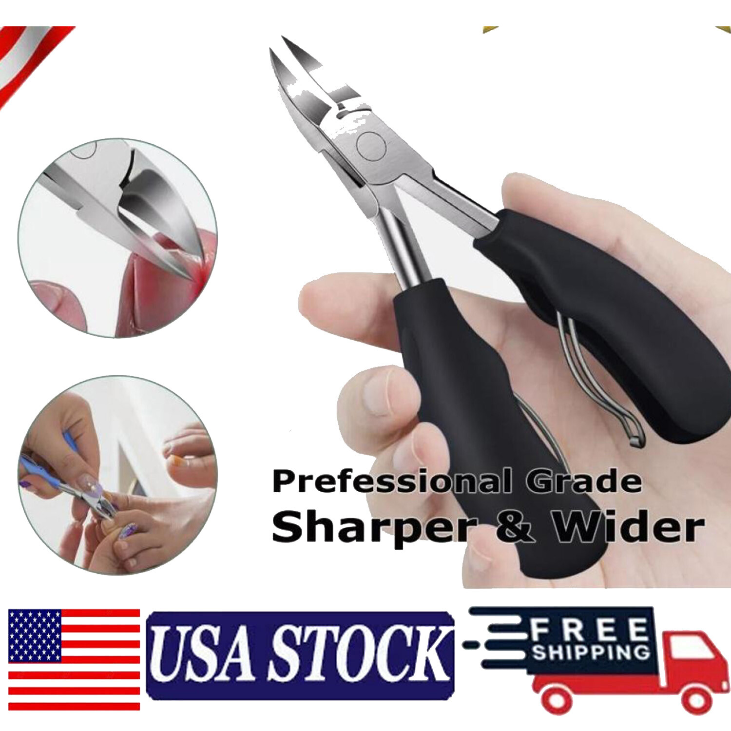 Toenail Clippers for Thick Ingrown Toe Nails Heavy Duty Precision Nail Scissor