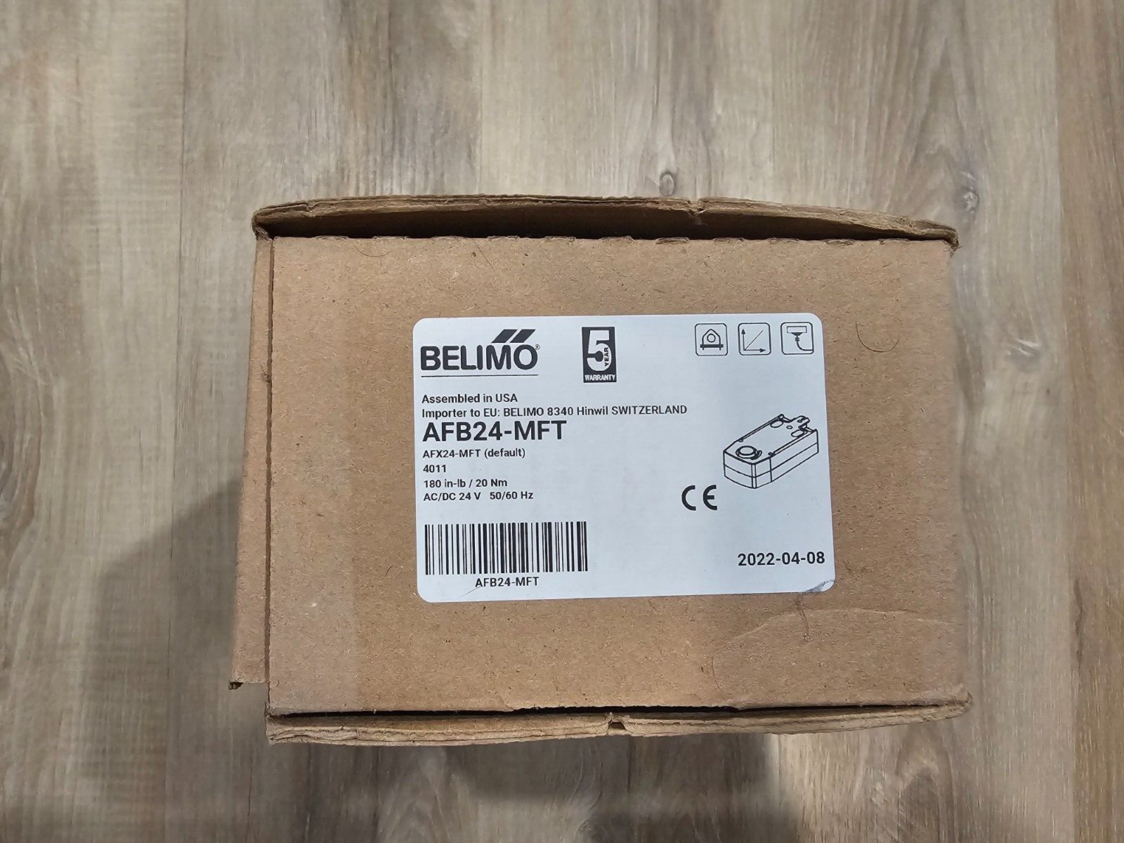 (NEW) BELIMO AFB24-MFT Damper Actuator, 180 in-lb / 20 Nm, 24V