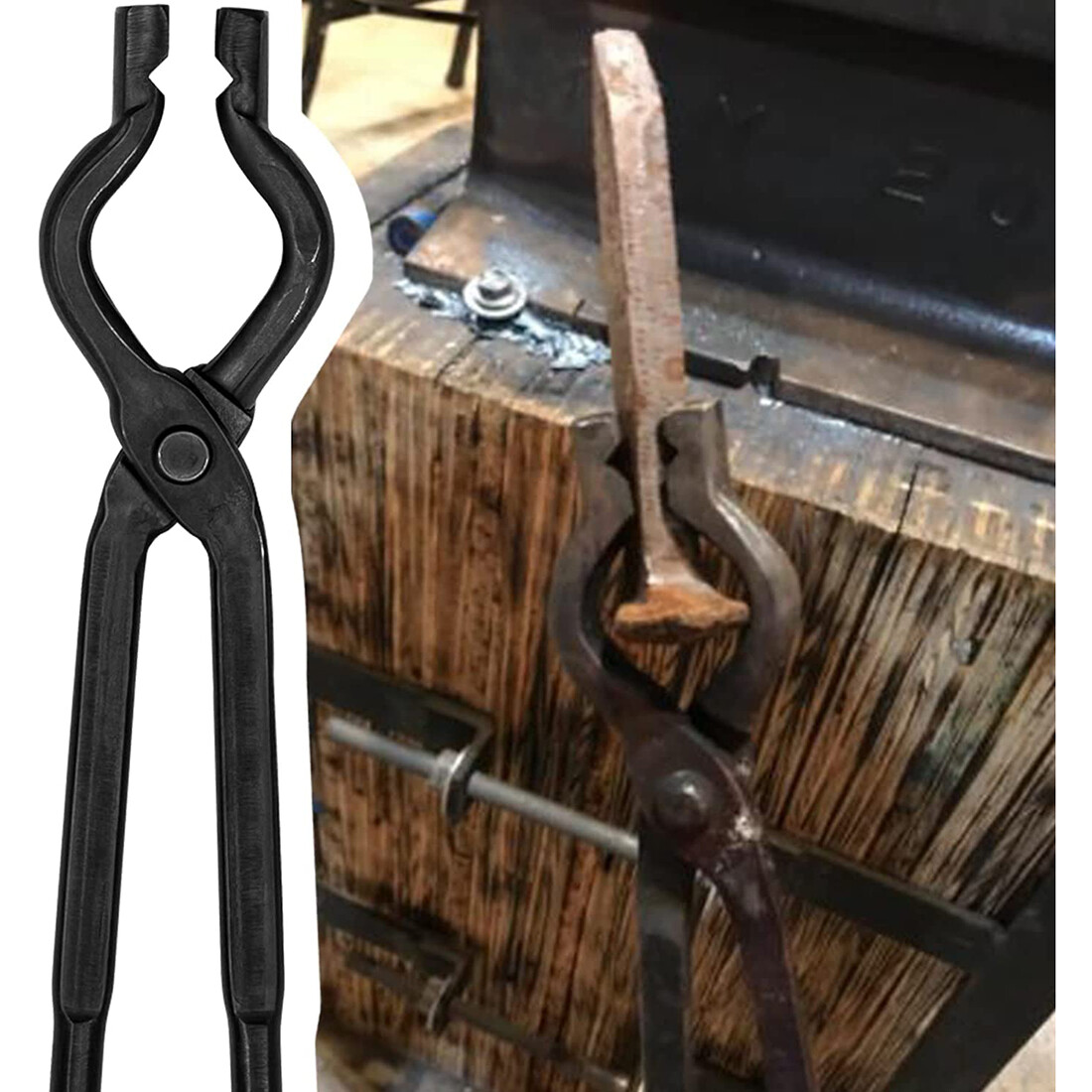 17 Inch V-Bit Bolt Knife Making Blacksmith Tong Bladesmith Tool Anvil Vise Forge