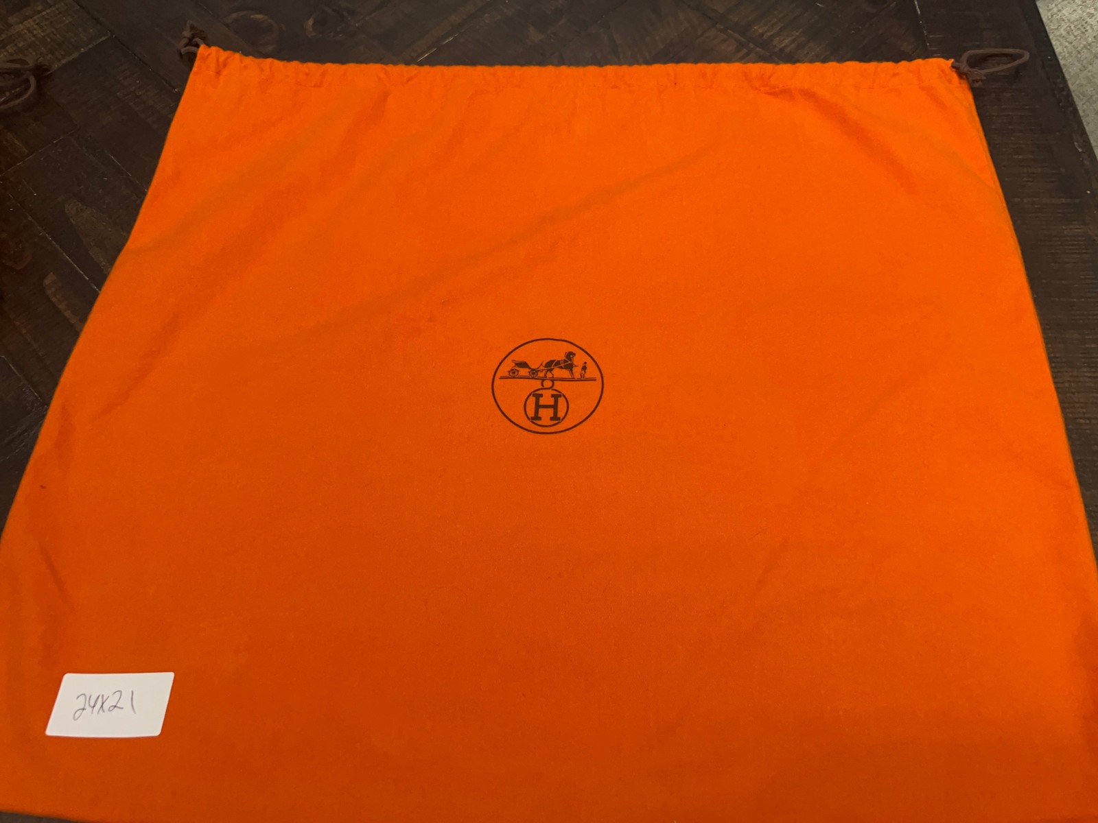 Hermes Dust Bag Orange 24" x 21"