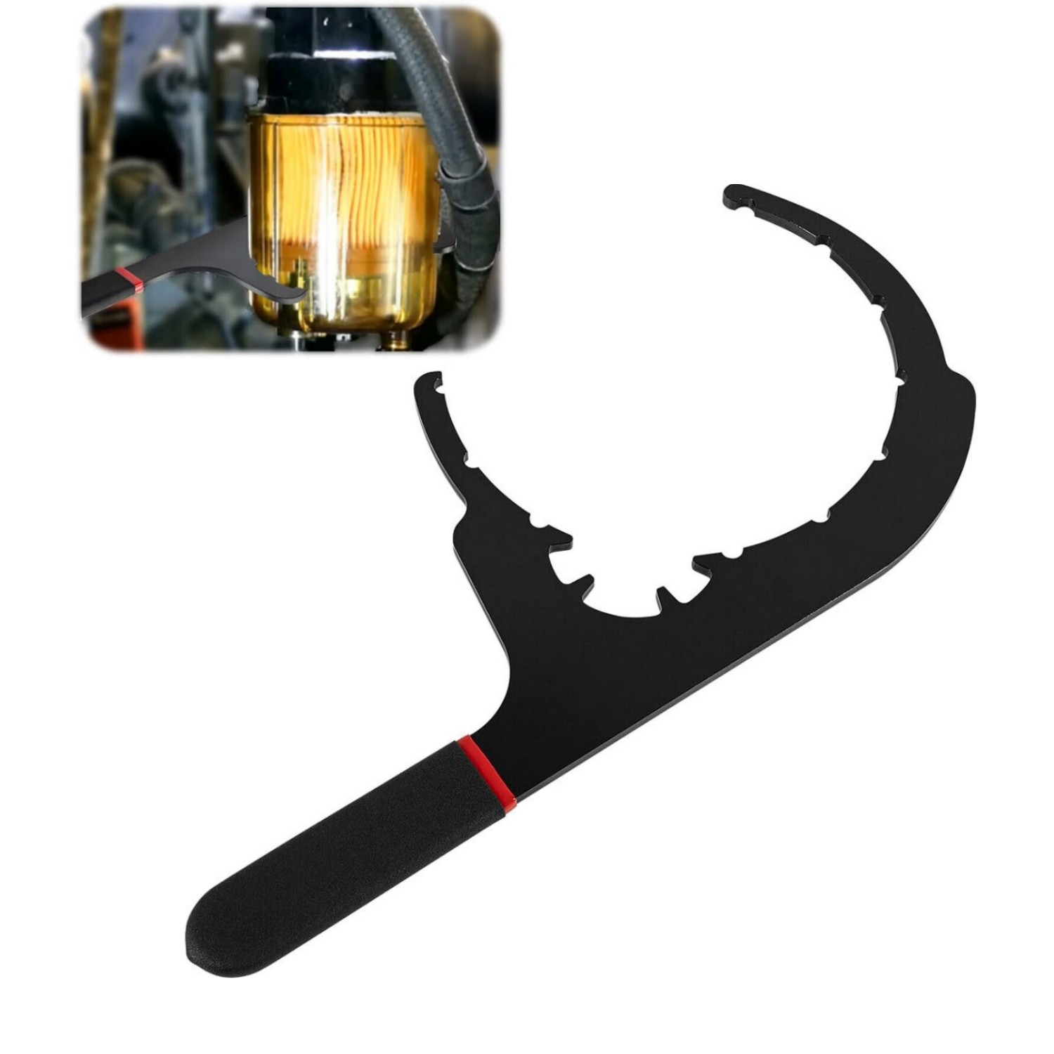 6in. 61110 Diesel Fuel Filter Wrench For Paccar Kenworth Peterbilt Cummins