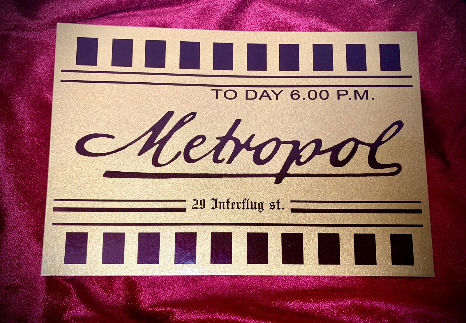 Demons Replica Metropol Ticket Prop