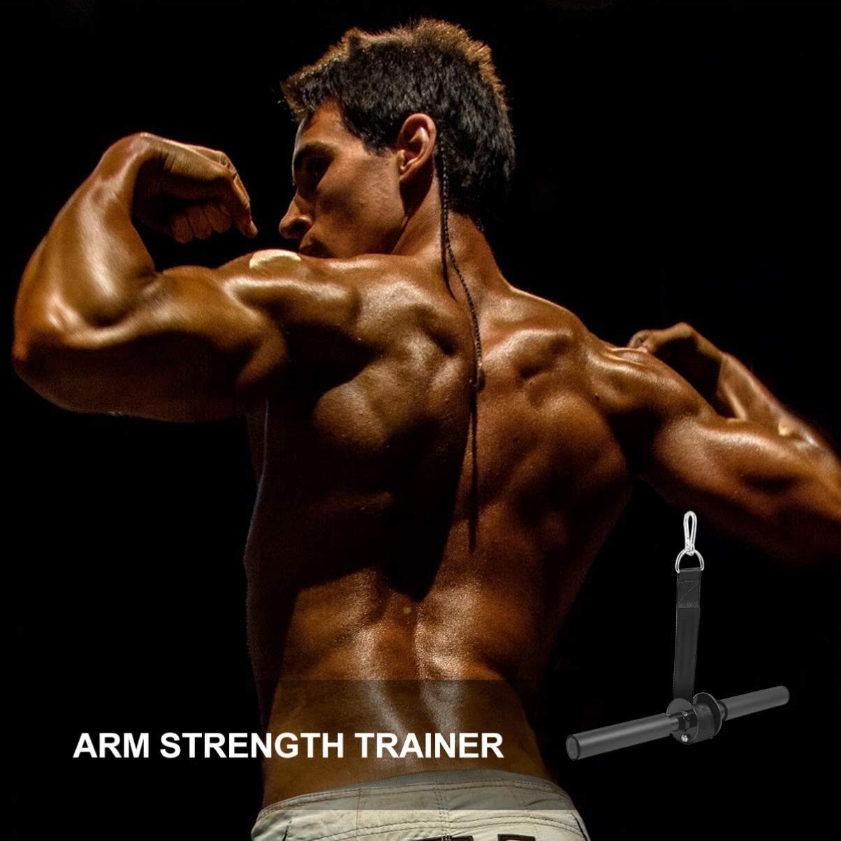 Forearm Wrist Roller Blaster Exercise Trainer Weight-Bearing Wider Nylon Stra...