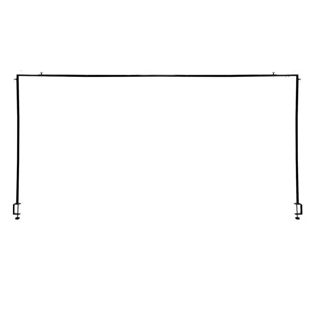 Adjustable Metal Table Arch Stand with Clamps 47 In. 100 In. Width Black for Wed