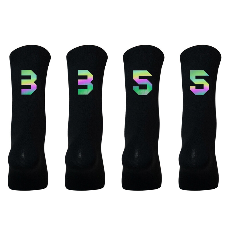 2 Pairs Reflective Road Cycling Riding Bicycle Bike XC MTB BMX Sport Ankle Socks