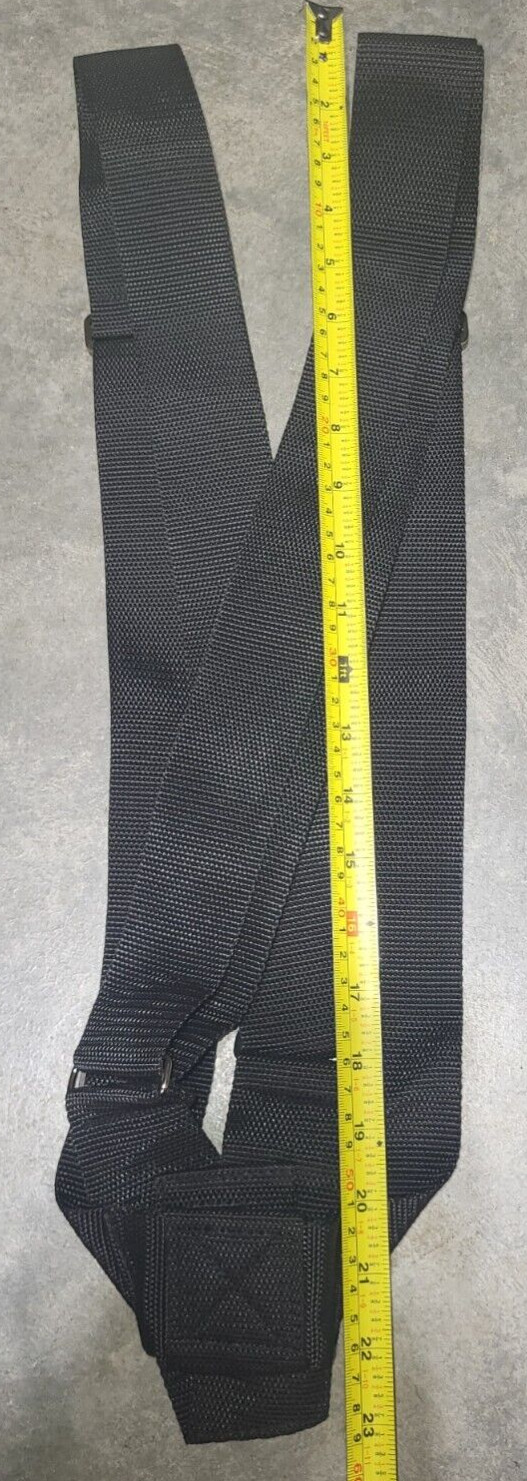 Black Single Web Belt Sling Adjustable Color Guard Parade Flagpole Holder