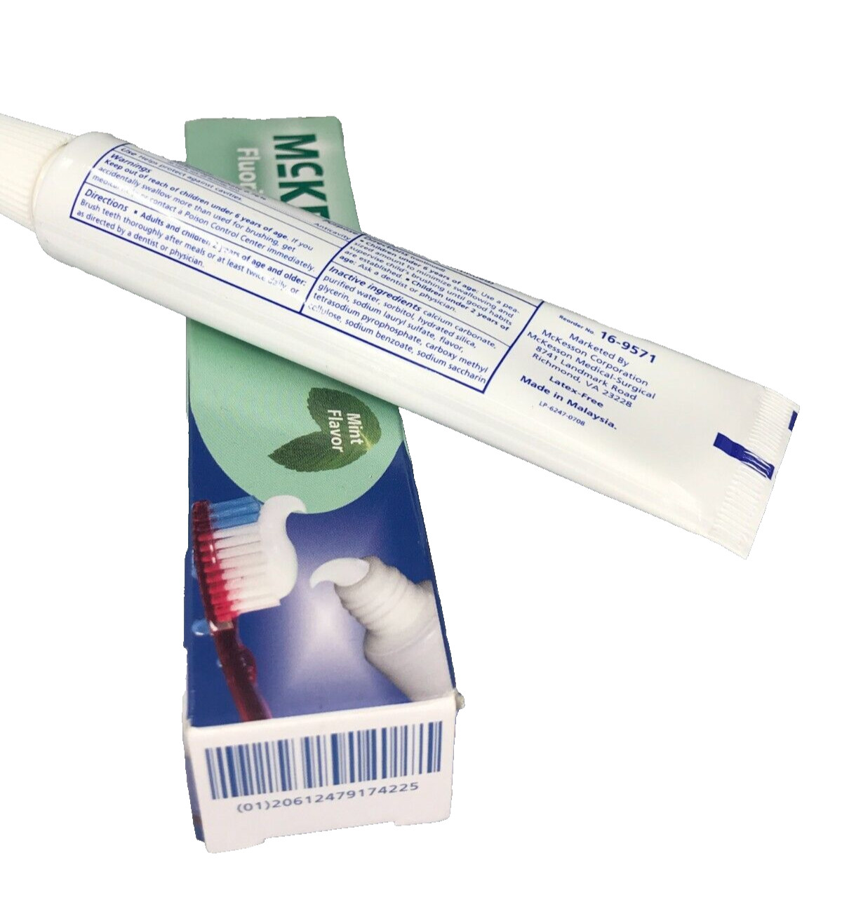 McKesson FLUORIDE Toothpaste Mint Flavor - 1.5 oz/ 43g *Check Description