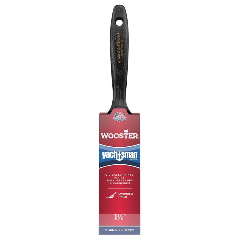 Wooster Z1120-11/2 White China Bristle Varnish Handle Paint Brush 1-1/2 W in.