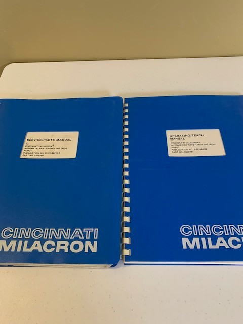 Cincinnati Milacron Operating Tech Manuals for APH Robot