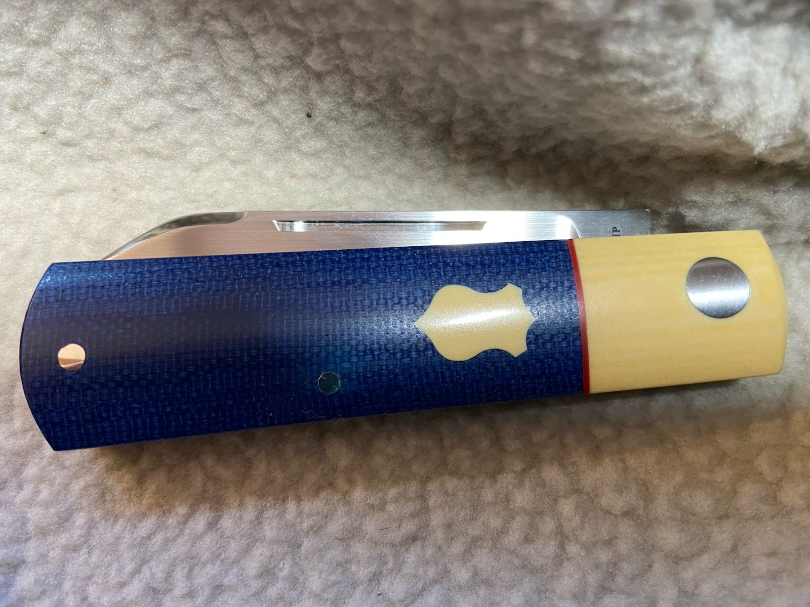 WF STEENKAMP -BLUE MICARTA -Barlow- SLIP JOINT KNIFE