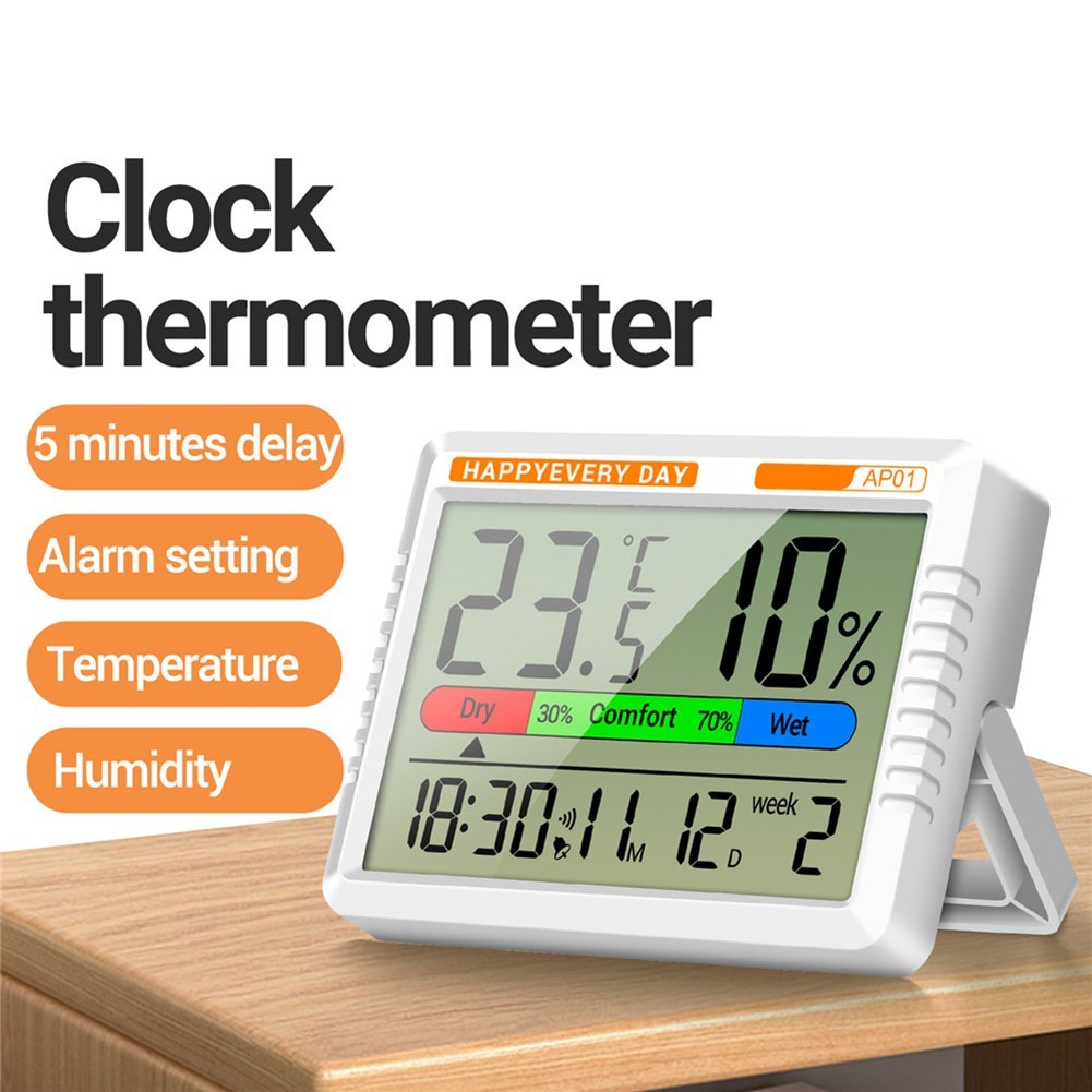 Hygrometer Designed for Easy Usage in Homes or Offices Featuring Alarms