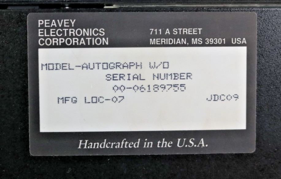 Peavey Autograph Programmable EQ