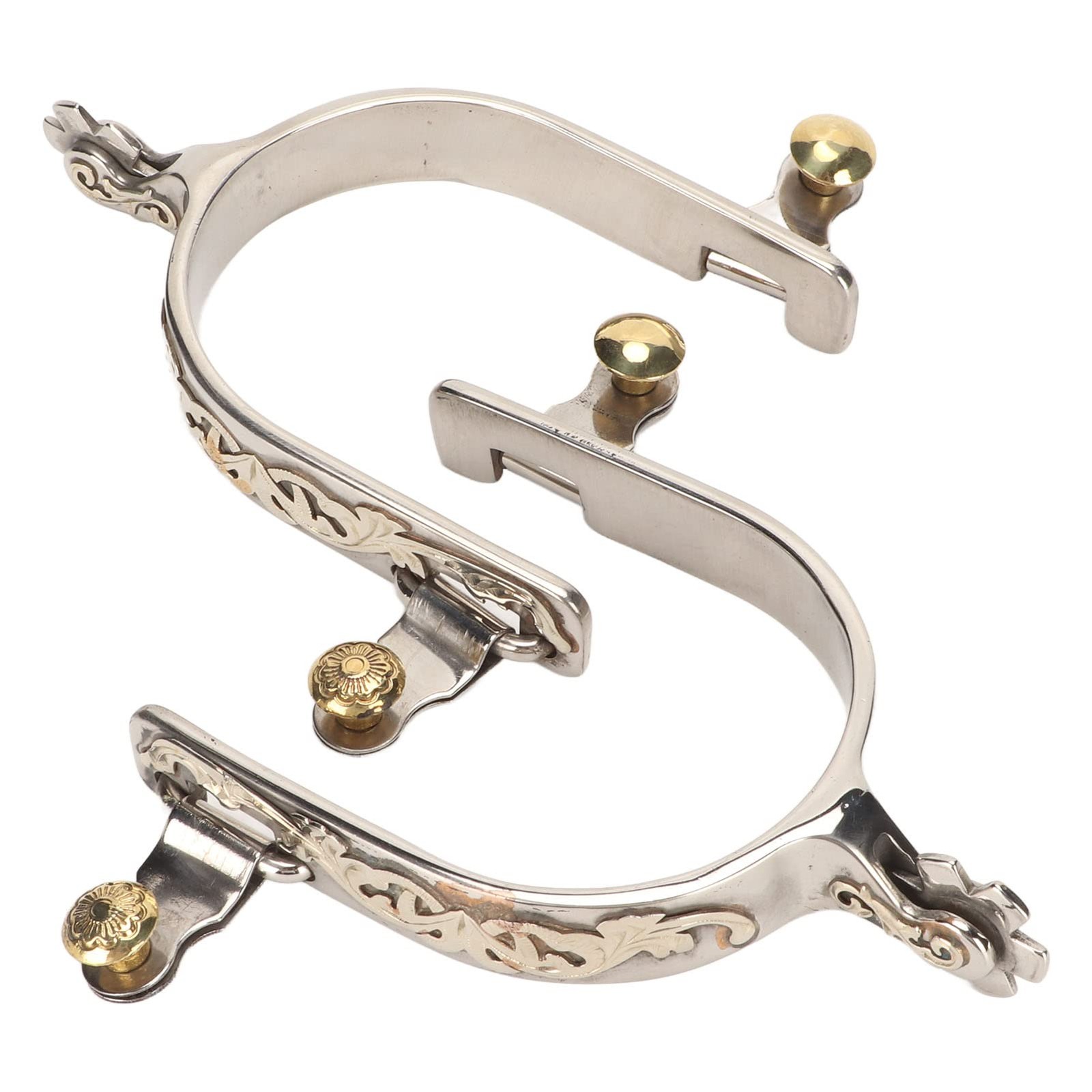 Focket Western Cowboy Spurs, 1 Pair Horse Spurs Stainless Steel Western Horse...