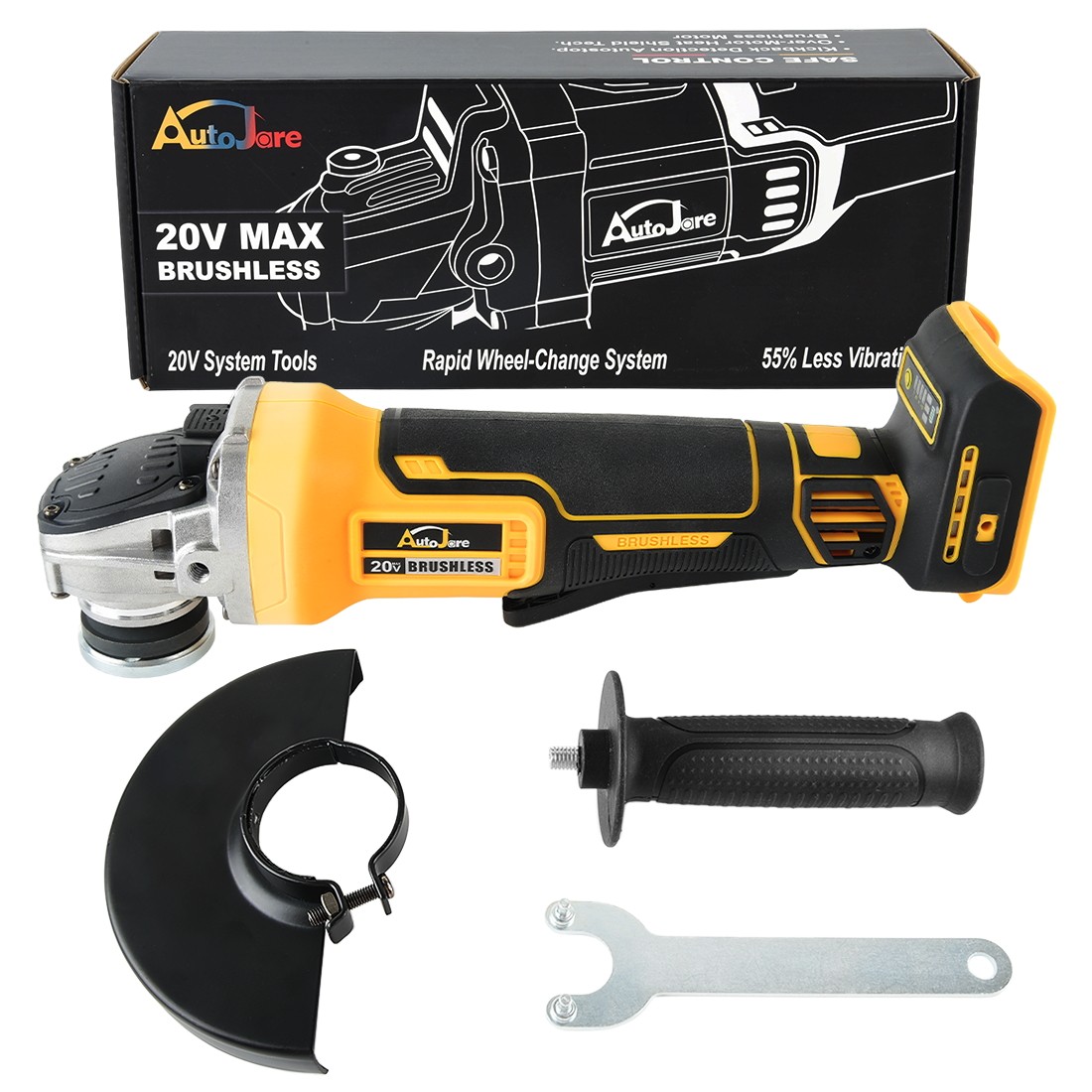 115mm Cordless Angle Grinder Brushless For Dewalt 20V Battery Max Cut Off Tool
