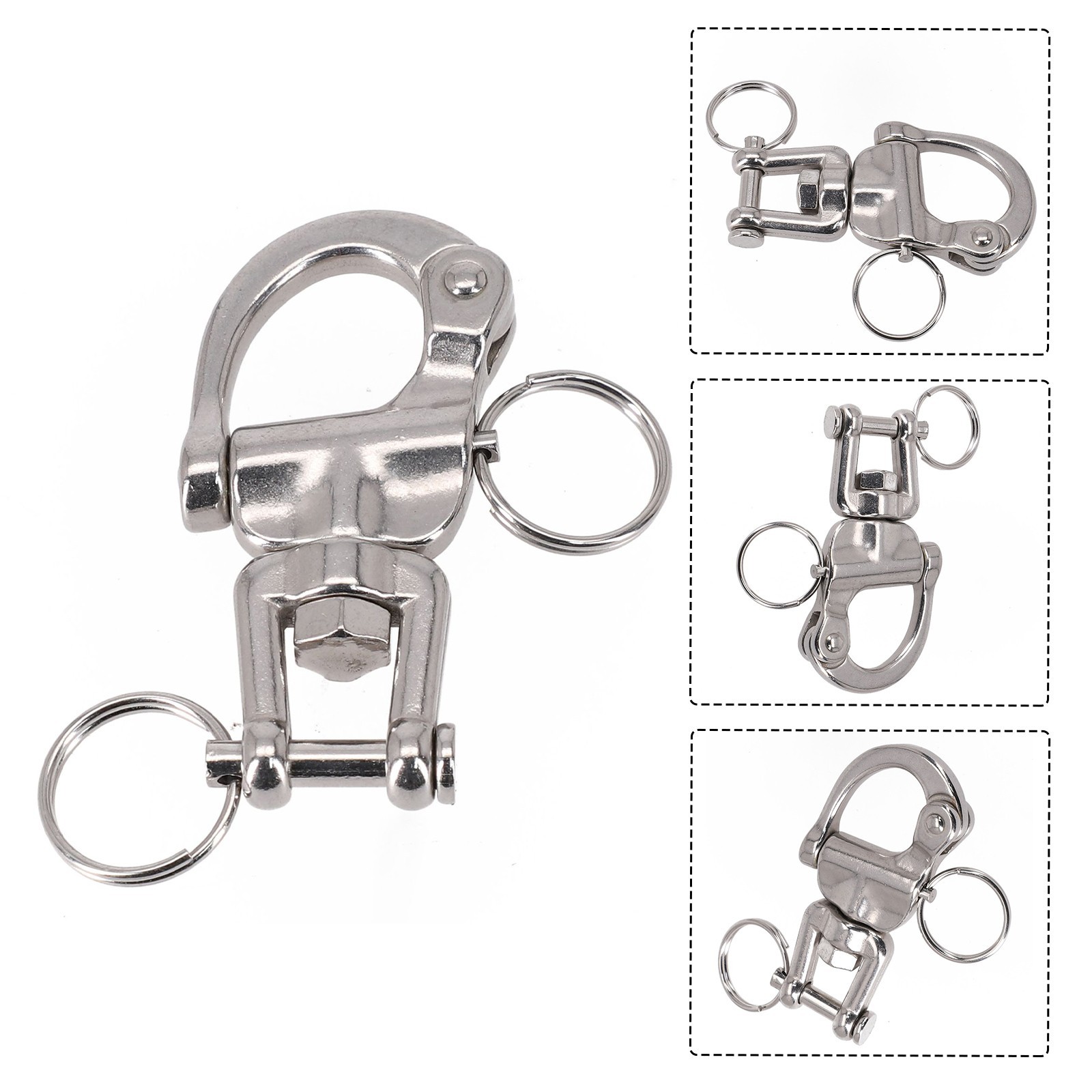 Swivel Shackle Boat Parts 316 Stainless Steel 70mm Accessories Fork Gear