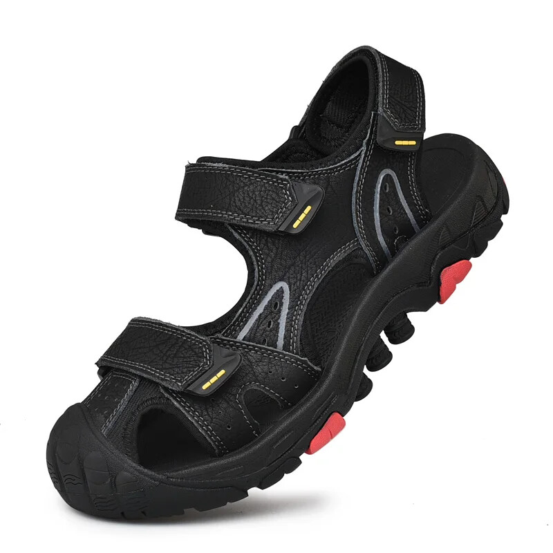 Casual Men's Summer Soft Flat Sandles Outdoor Breathable Comfort Slip on Shoes