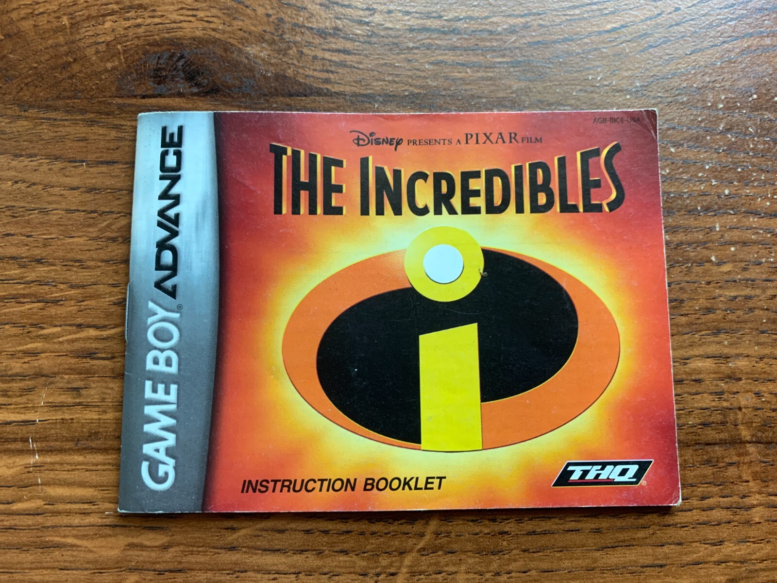 Incredibles Gameboy Advance Instruction Manual Only