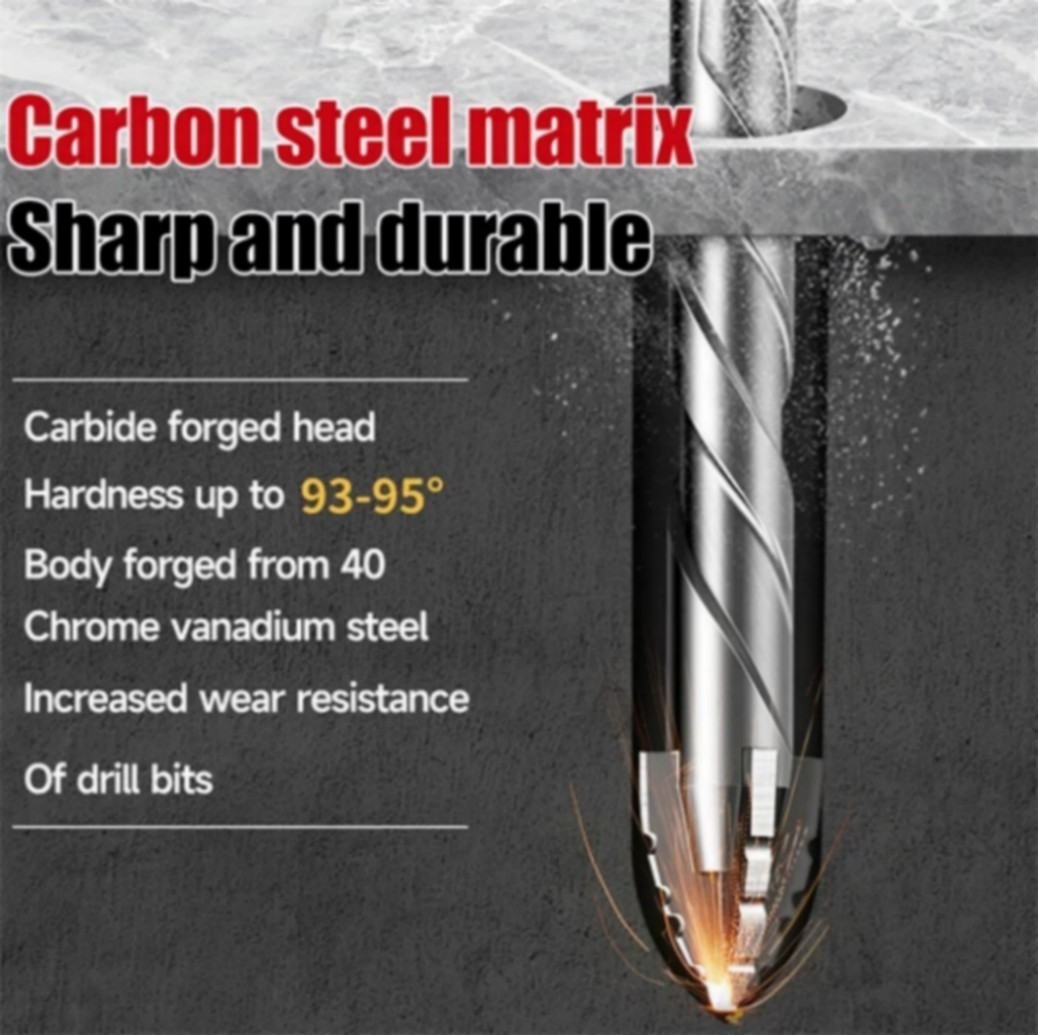4 Pack Four-Flute Sawtooth Eccentric Drill Bit High Hardness Eccentric Drill Bit