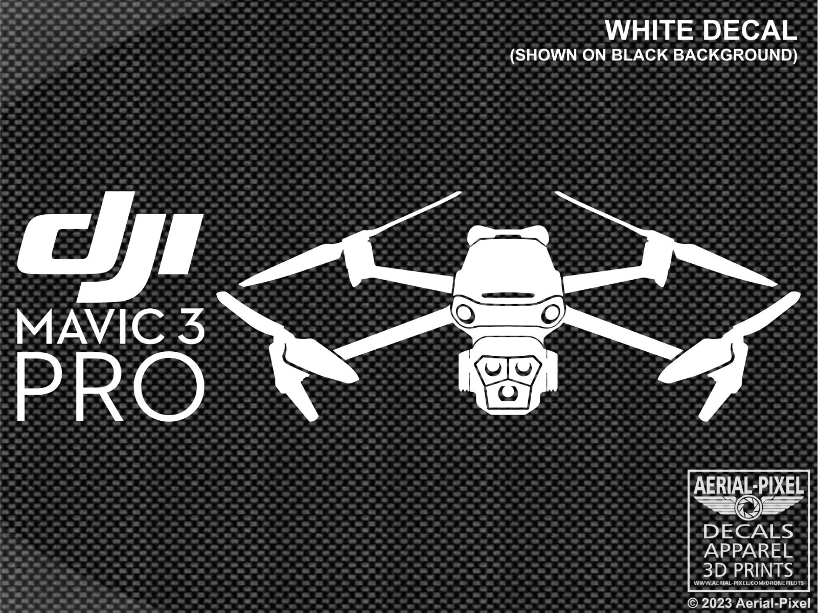New DJI Mavic 3 Pro Window / Case Decal Drone Sticker