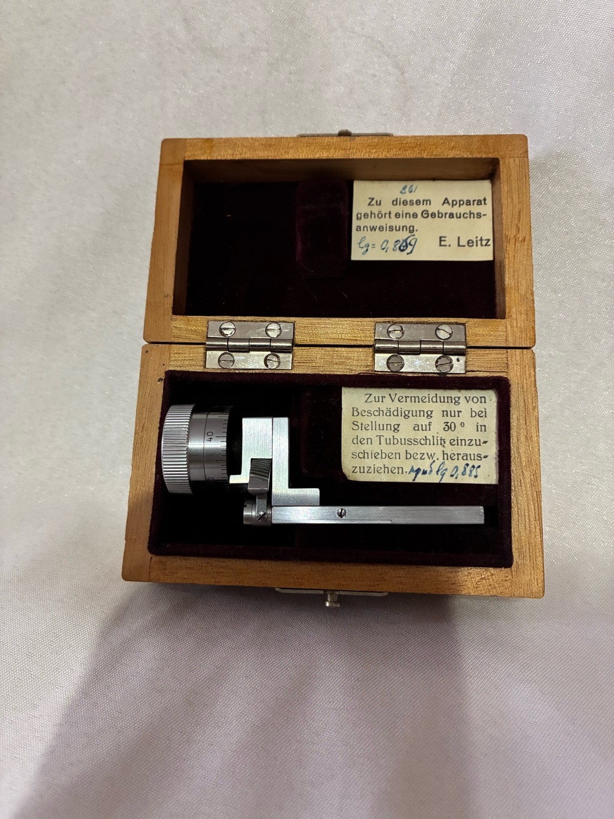 LEITZ GERMANY BEREK COMPENSATOR FOR MICROSCOPES
