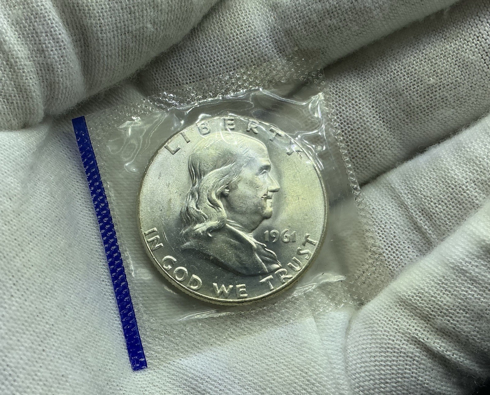 1961 P FRANKLIN HALF DOLLAR 90% SILVER BU F435