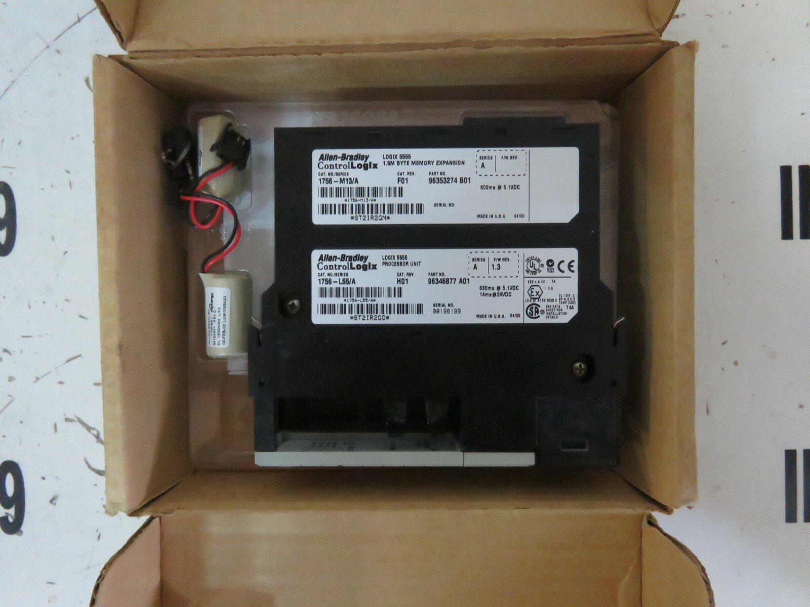 ALLEN BRADLEY LOGIX 5555 PROCESSOR 1756-L55/A SERIES A NEW