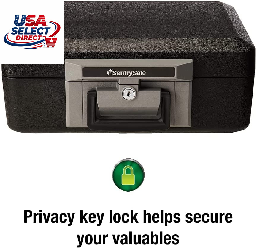 Fireproof Safe Box with Key Lock, 0.25 Cubic Feet, Portable Security