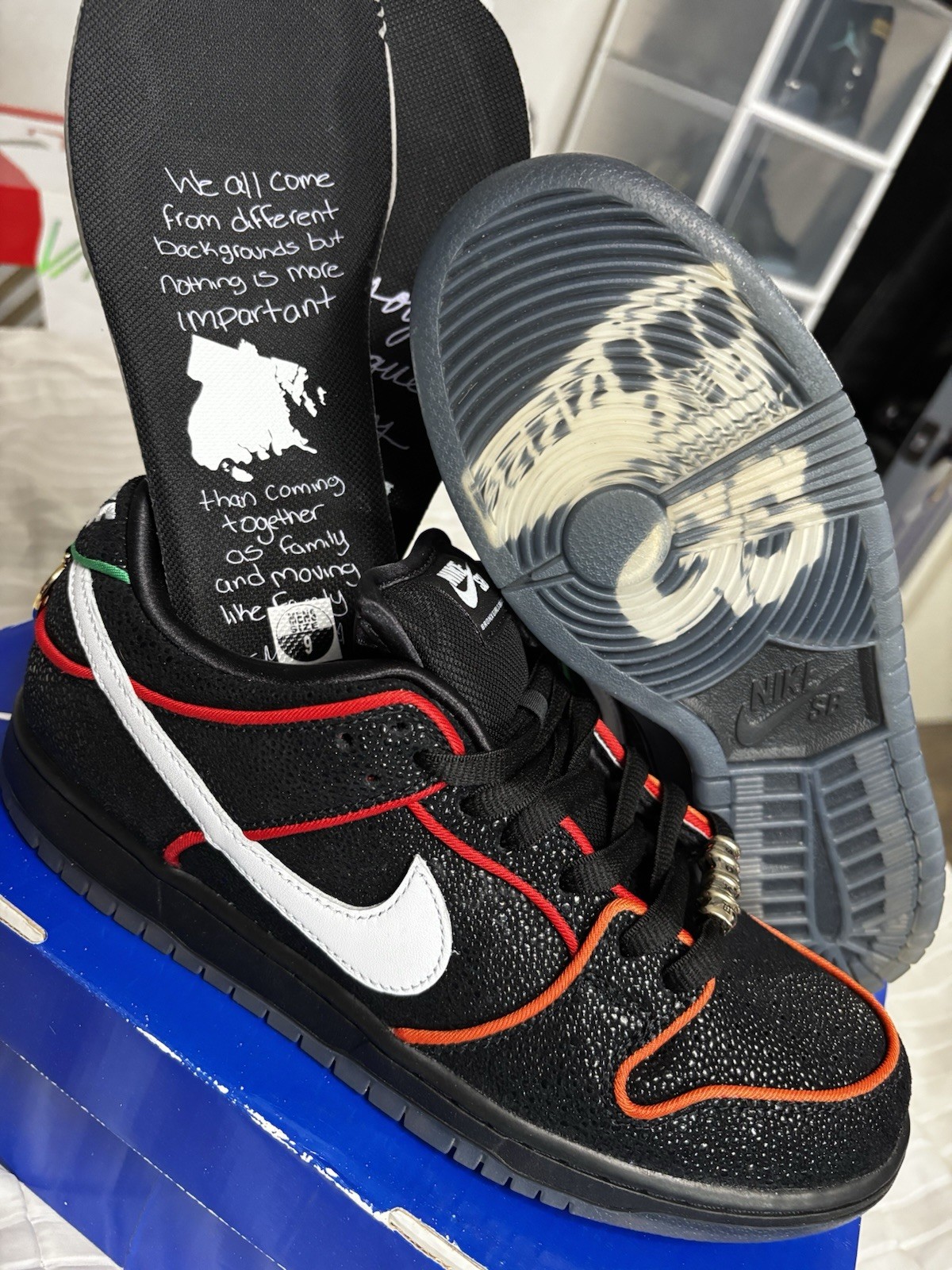 Nike SB Bronx Girls Skate Black Skateboarding Shoes US 9 Men