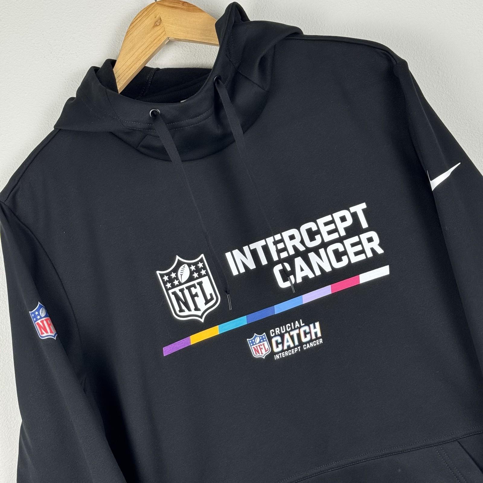 Nike NFL Crucial Catch Hoodie Size XL Intercept Cancer On Field Therma-fit