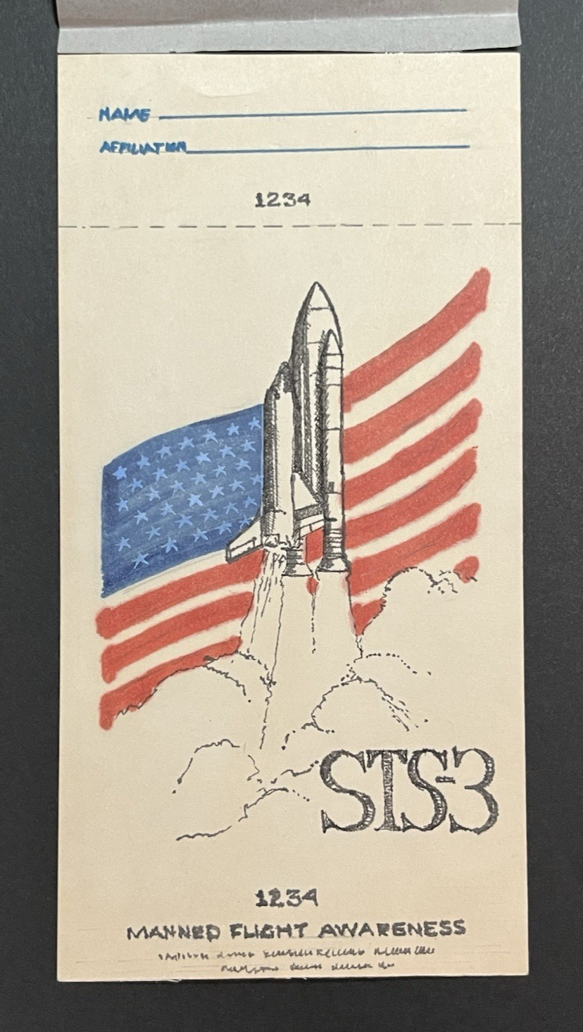 Space Shuttle STS-3 Columbia Honoree Award Giveaway? Design Art Martin Marietta